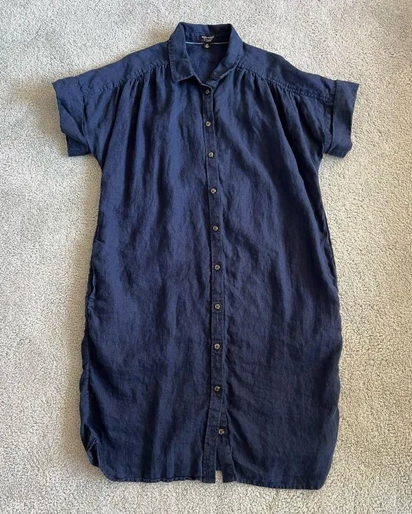 J.Crew Relaxed-fit Baird McNutt Irish Linen Shirtdress size Medium Tall … - Image 4