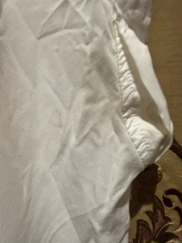 LSU Button Up Polo White Size M - Image 3