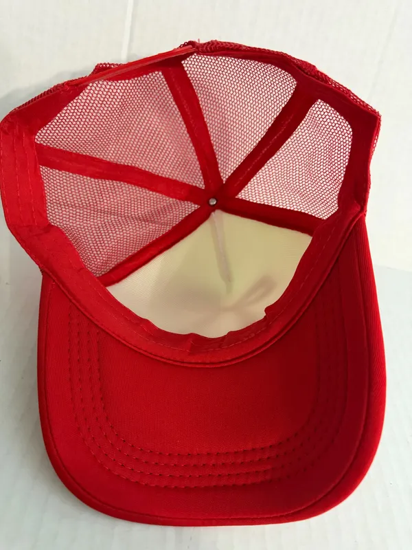 Glitter Red and White Bow Trucker Hat - Image 6