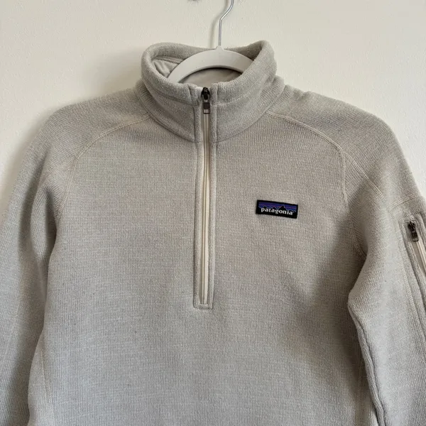 Patagonia Better Sweater Cream 1/4 Zip Pullover Fleece Jacket Women’s Size Small - Image 4