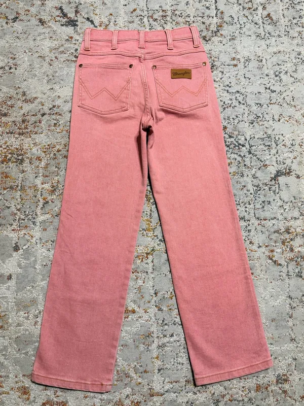 Wrangler Heritage high-rise straight-leg crop jeans dusty pink size 26 - Image 4