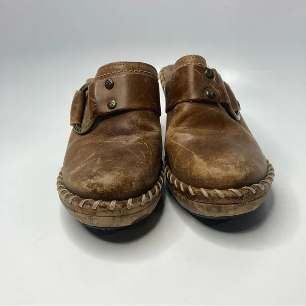 Vintage Frye‎ Charlotte ring leather mules clogs size 7 - Image 3