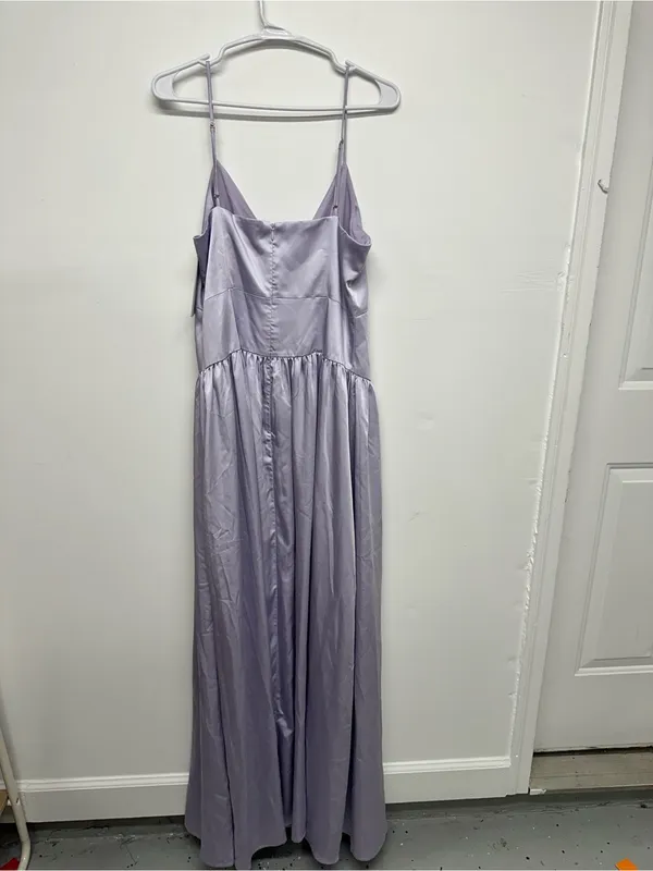 Club L London Jonas Lilac Plunge-Neck Drop Waist Maxi Dress - NEW - Image 14