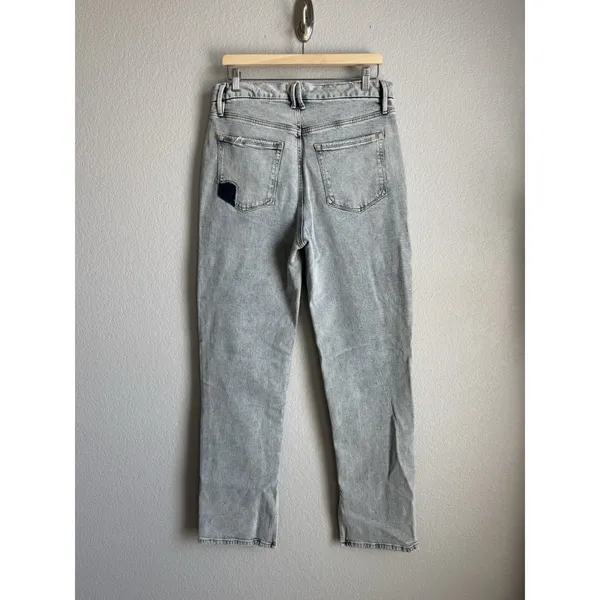 Good American Vintage 90s Straight Leg Jeans Patchwork Pocket Grunge Indie 12/31 - Image 9