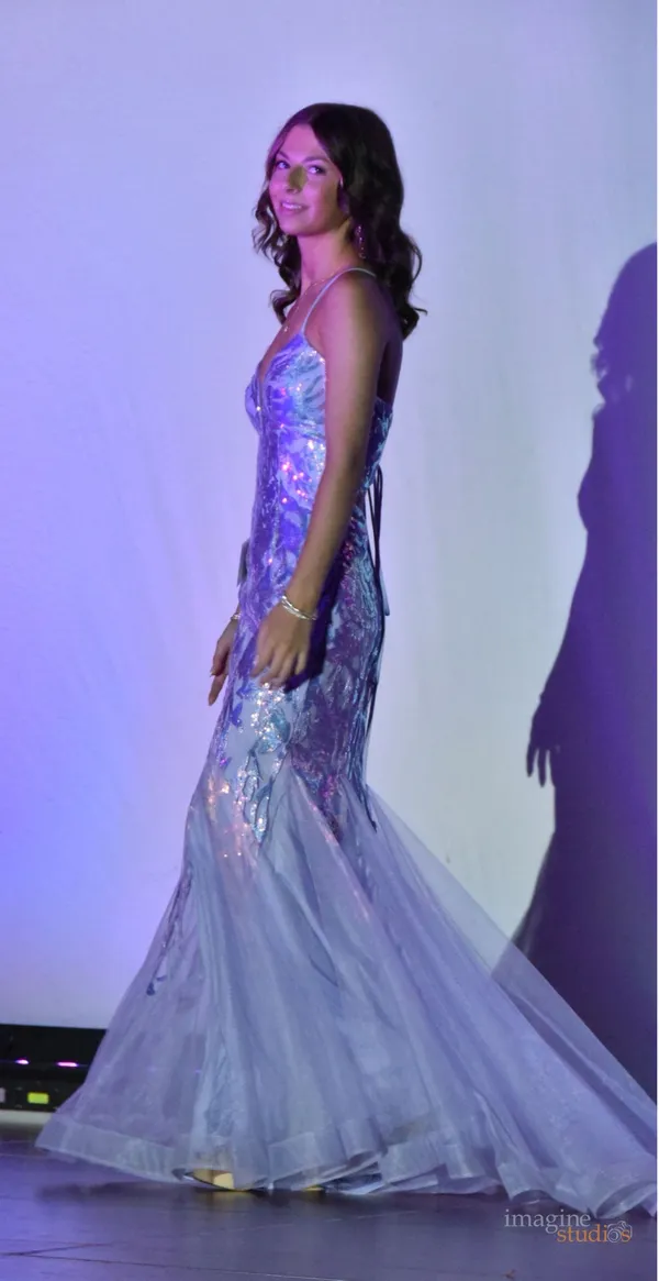 Camille La Vie Prom pageant Dress lavender mermaid style - Image 2
