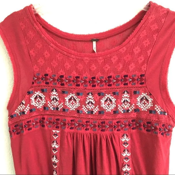 ‎Free People embroidered tank top XS - Image 5