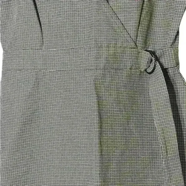 Takara Y2K Brown Houndstooth Surplice‎ Wrap Dress Size 7 Preppy Academia Twee - Image 5