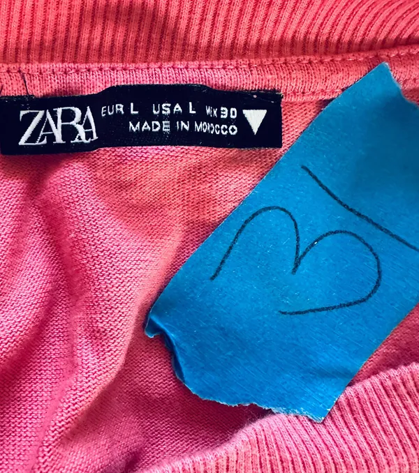 zara crop top pink size L - Image 8