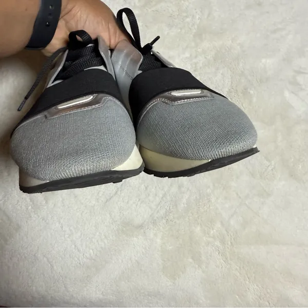Balenciaga Race Runner Women's Black and Gray Sneakers Sz:40 =9 - Image 8