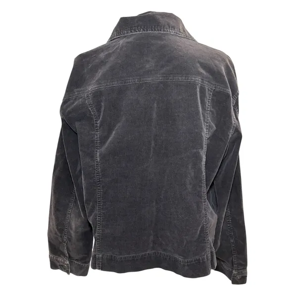 Chico's Dark Brown Corduroy Cotton Blend Casual Jacket Sz‎ 2 Large 12 - Image 3