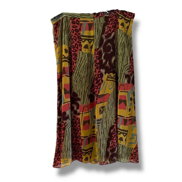 Pinky & Dianne XL Skirt Abstract Tribal-Inspired Print Lined –‎ Side Zip Closure - Image 2