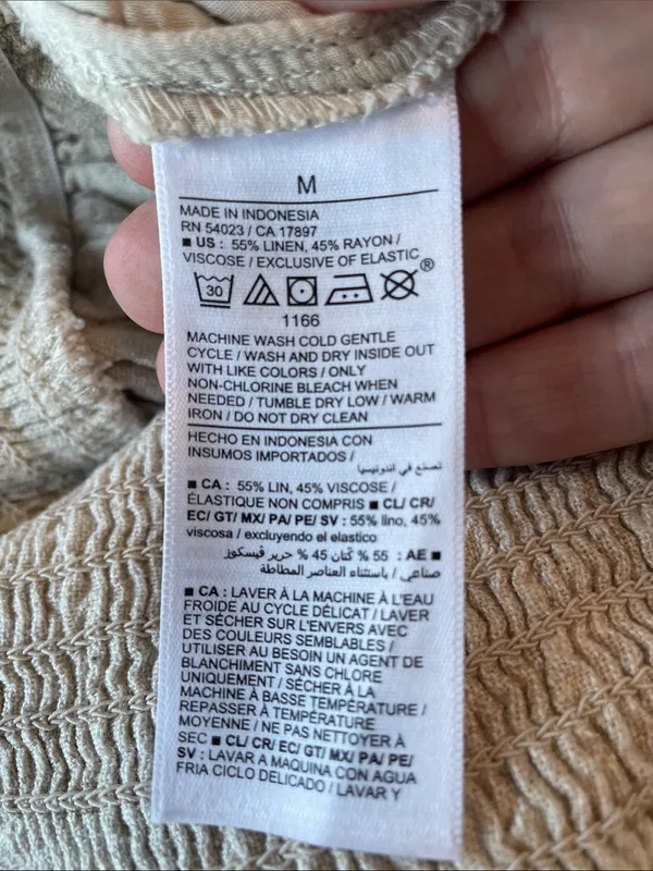 Old Navy Tan Linen Jumpsuit Medium - Image 8