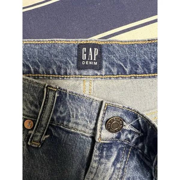 Gap Cheeky Straight Patchwork Jeans Womens 8/29 Blue‎ High Rise Colorblock Denim - Image 8