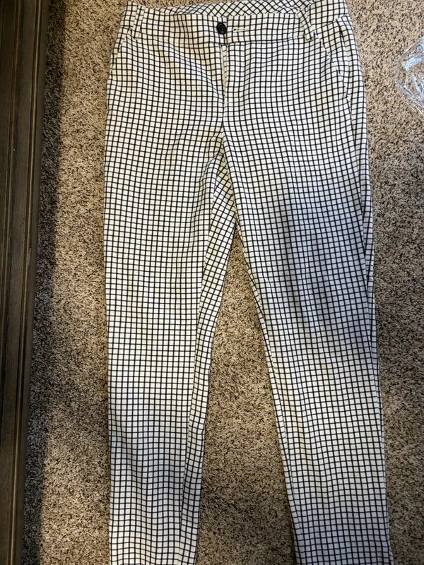 CAbi Windowpane Black White Trousers - Image 2