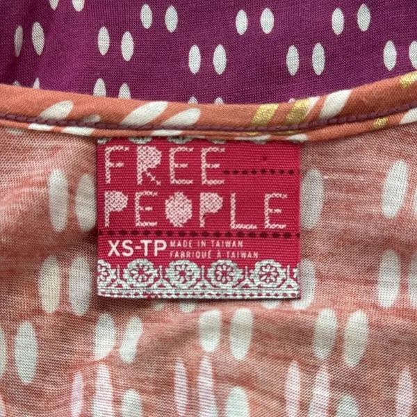Free People Vintage Multi Sherbert Color Stripe Polka Dot Twisted Strap Tank Top - Image 8