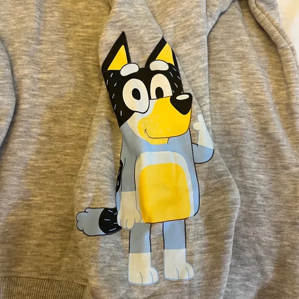 Target Women's Bluey Graphic Crewneck Sweatshirt Grey XXL 2XL Character NWOT - Image 4