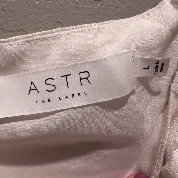 ASTR the Label White Puff Sleeve‎ Linen Mini Dress Large Graduation Milkmaid - Image 5