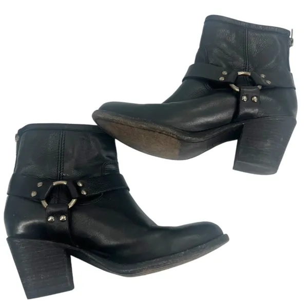 Frye Tabitha‎ Harness Short boots harness black sz 7.5 - Image 3