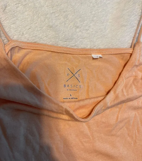 PacSun Basics orange Cropped Tank - Image 3