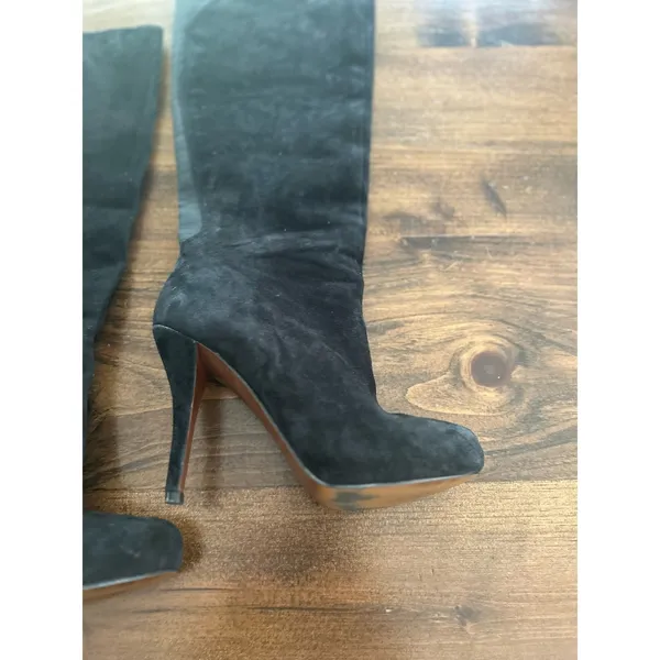 Enzo‎ Angiolini Tall Boots Womens 6.5M Black Good Suede Stiletto EAYABBO - Image 3