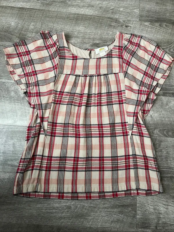 ANTHROPOLOGIE Maeve Priscilla Plaid Blouse - Image 3