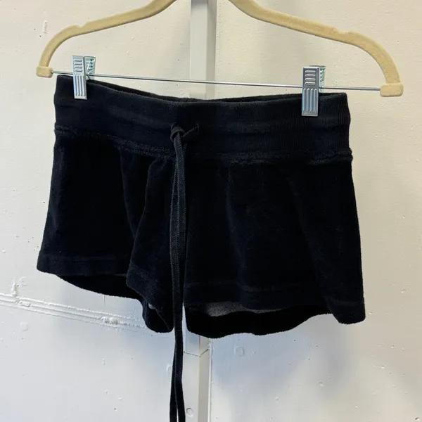 Y2K Hard Tail Forever Black French Terry Lounge Shorts Y-117B Small Made in USA - Image 3