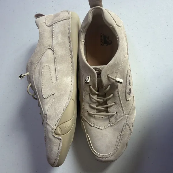 Dbeck AirWalker Comfortable Flexible Beige Leather Walking Shoes Women 10.5 44 - Image 5