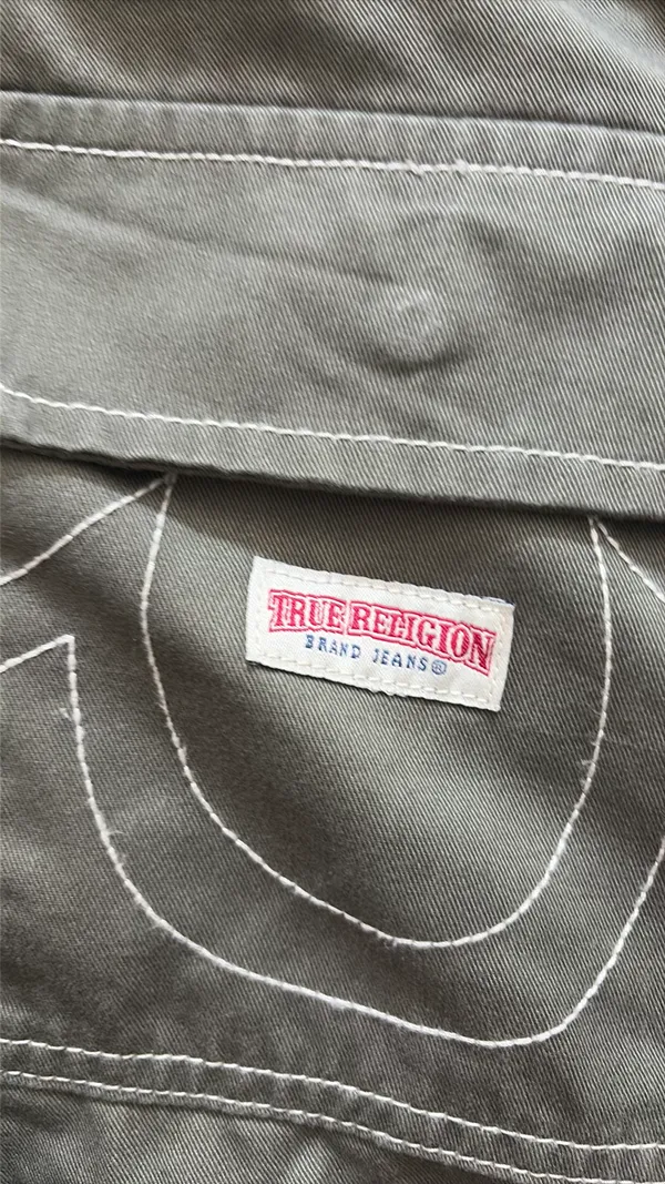 True Religion Olive Green Men’s Cargo Pants - Image 3