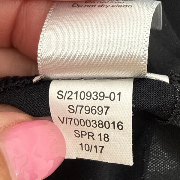 Athleta Mesh Around Tank Dress Black Sleeveless Shift Midi Mesh Hem‎ Size Large - Image 7