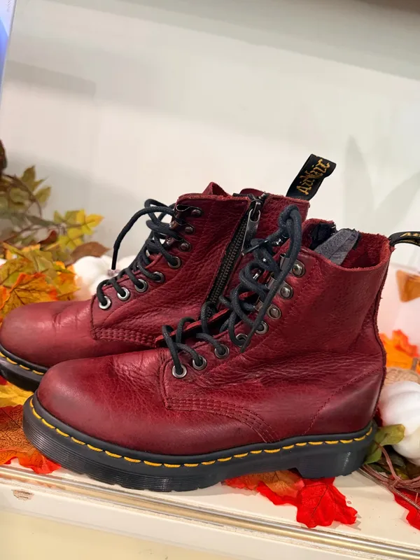 Dr. Martens Women's Oxblood Lace-Up Platform Boots - Image 3