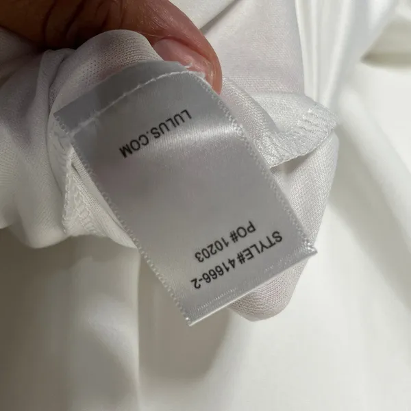 Lulus Women's White‎ Shifting Dears Long Sleeve Mini Dress Size Medium - Image 6
