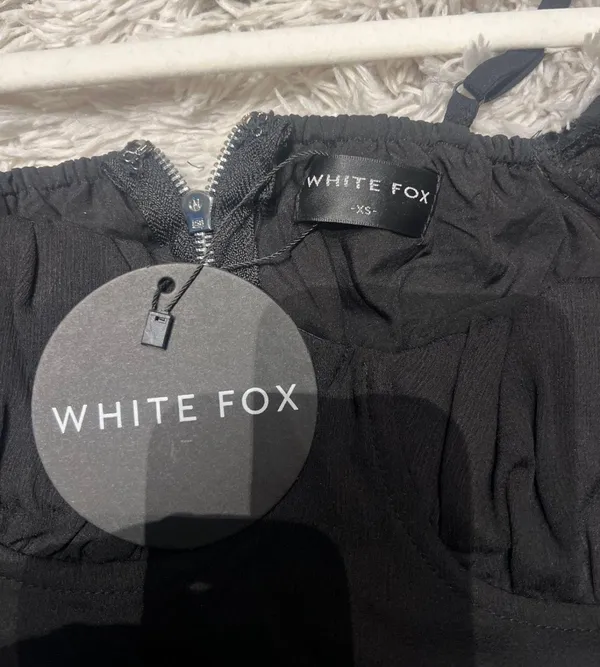 White Fox Black Cut Out Dress - Image 3