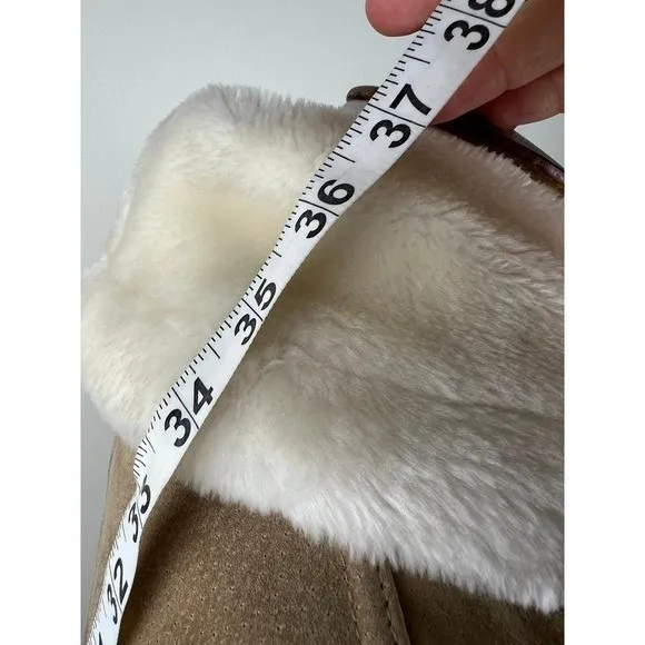 Vintage Wilsons Leather Suede & Faux Shearling Coat Penny Lane Y2K Tan M - Image 7