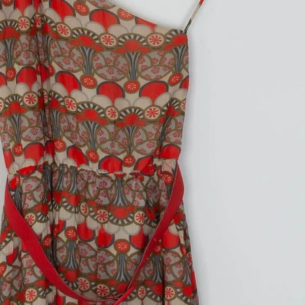 Alice + Olivia Womens Silk‎ One Shoulder Geometric Mini Dress Belt Summer Travel - Image 3