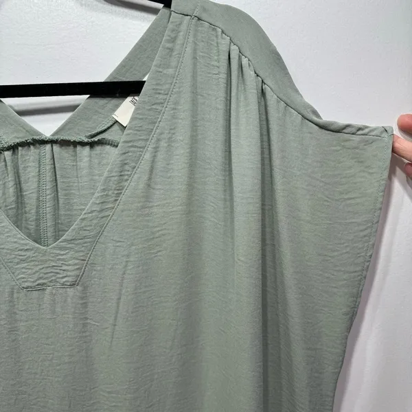 Sage Green Flowy Boxy Cut Sleeveless Maxi Dress with Pockets Jade by Jane NEW - Image 10