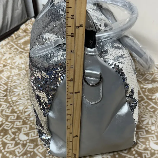 Silver Sequin Women's Bag - Image 9
