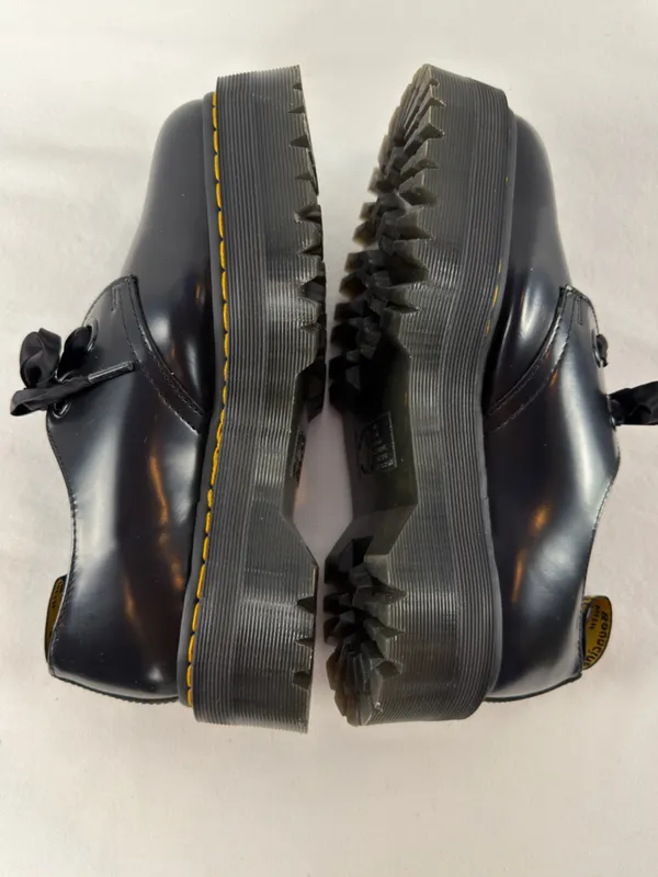 Dr. Martens Holly Women's Leather‎ Platform Shoes in Black Size 9 - Image 8