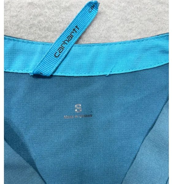 Carhartt Scrub Top V-Neck Teal Blue Medical Uniform Workwear Top Size S‎ - Image 7