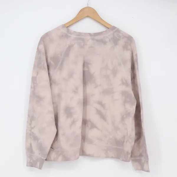 Old Navy Sweatshirt Womens L Raglan Tie-Dye Mauve Grey French Terry Excellent - Image 4
