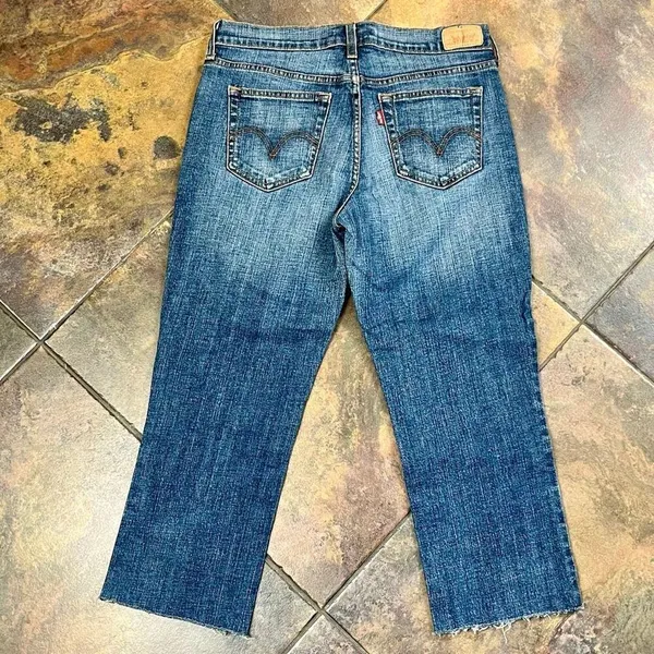 Levi’s 505 Straight Leg Cropped Rough Edge Jeans 6 - Image 7