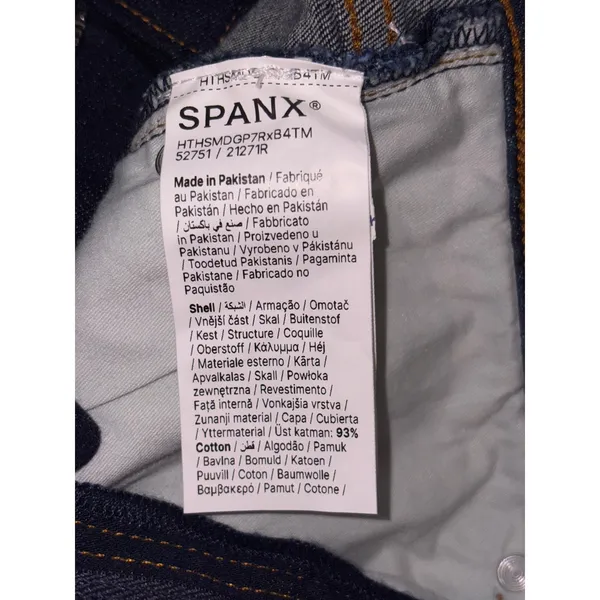 SPANX ReDefine Slim Straight Jeans Hayward Wash Dark Indigo High‎ Rise 10 - Image 8