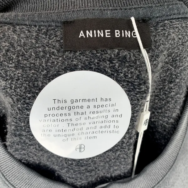 Anine Bing Vintage Bing Eagle Graphic Sweatshirt Black S NWT - Image 7