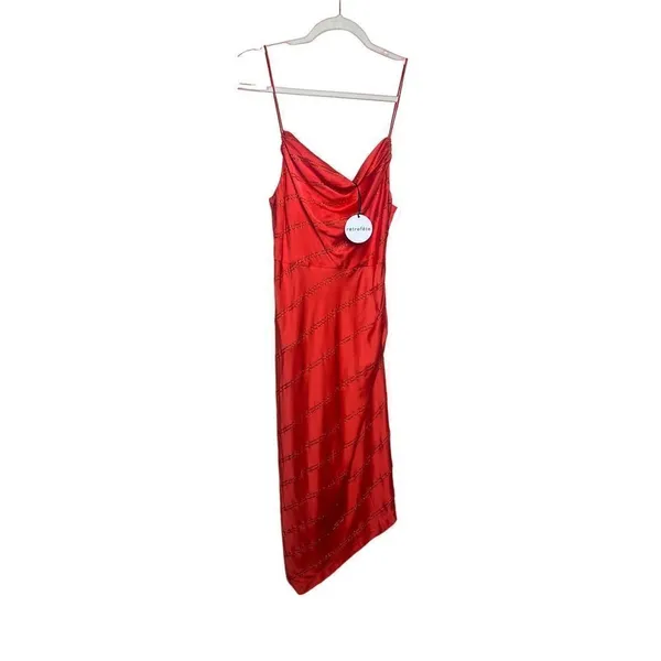 Retrofete Lilly Red Sequin Midi Slip Dress NWT Sz. S - Image 6