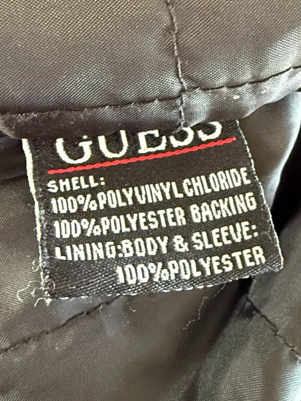 Guess Faux Leather Jacket Sz Small - Image 4