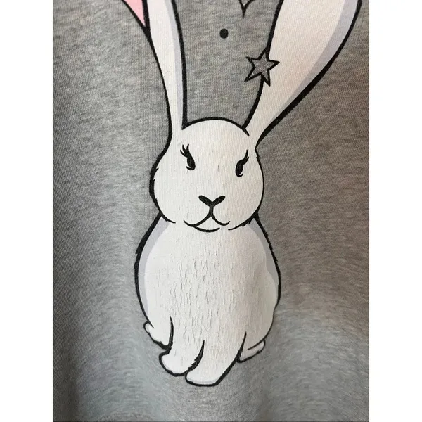 Kate Spade women’s gray bunny shirt cotton blend size xs sweatshirt - Image 2