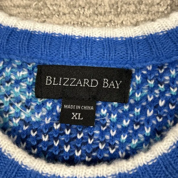 Blizzard Bay Sweater Womens XL Blue Cat Christmas Presents Gifts Ugly Pullover - Image 3