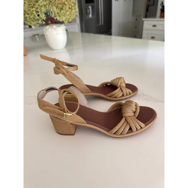 ROTHY'S The Knot Heeled Sandals in Golden Sun Size 5.5 - Image 7