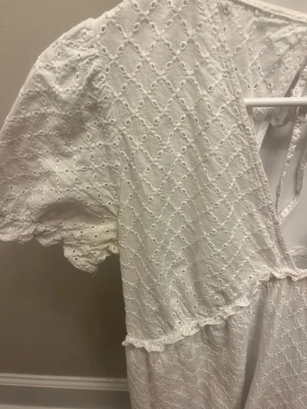 ZARA White Mini Dress - Image 4