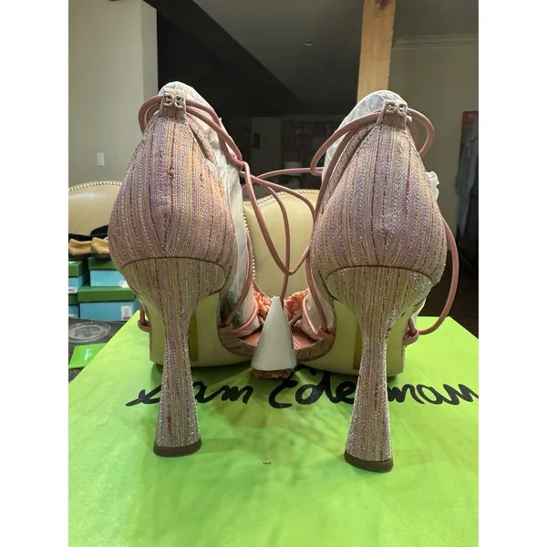 Sam Edelman Women's Leela Dress Sandals Pink Stripe Size 7 Tassels - Image 5