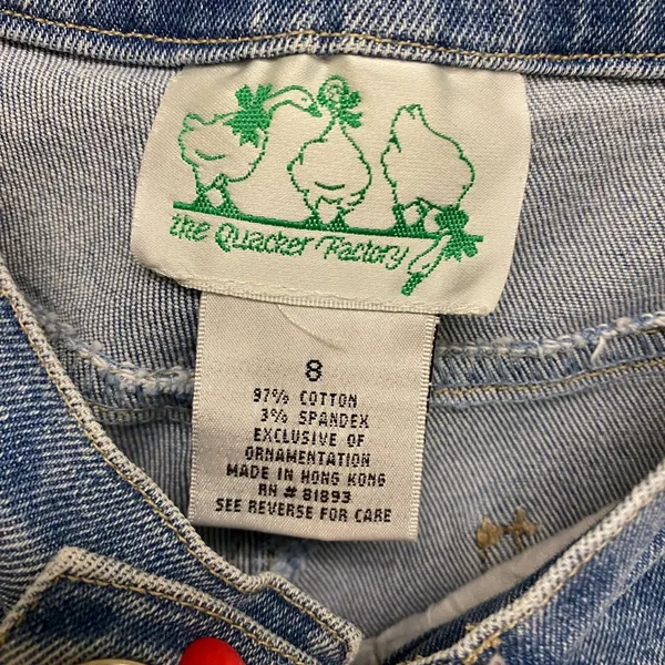 Vintage Americana Embroidered American Flag High Waisted Jeans size 8 - Image 5